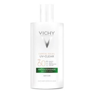 Protetor Solar Facial Sem Cor Antioleosidade Toque Seco FPS 60 Reduz Acne e Poros Acabamento Invisível Com Niacinamida Ácido Salicílico Capital Soleil UV-Clear Vichy 40g